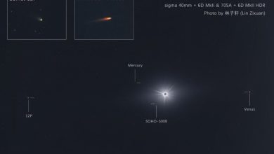 تصویر روز ناسا: کسوف کامل و دنباله‌دار