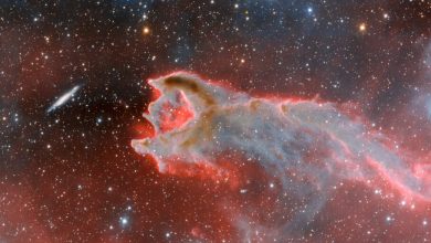 تصویر روز ناسا: CG4، گلبول و کهکشان