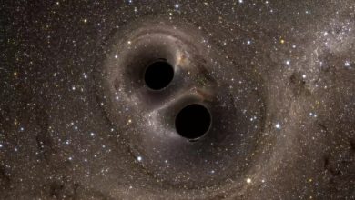 تصویر روز ناسا: شبیه‌سازی ادغام دو سیاهچاله