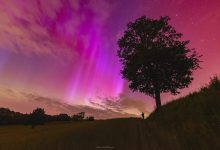 تصویر روز ناسا: شفق سرخ بر فراز لهستان