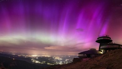 تصویر روز ناسا: شفق قطبی بر فراز کوه‌های Karkonosze