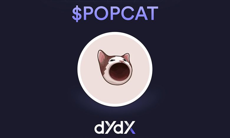 آغاز معاملات پاپ‌کت در صرافی dYdX؛ قیمت میم‌کوین POPCAT دوباره صعودی شد!