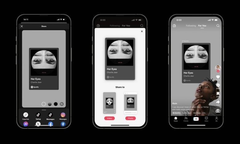 کاربران اسپاتیفای حالا می‌توانند موسیقی‌ها را در تیک‌تاک به اشتراک بگذارند