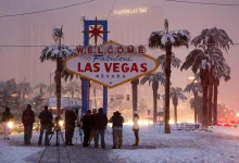 از صحرای عربستان تا لاس وگاس؛ بارش برف در مناطقی که هرگز تصور نمیکنید