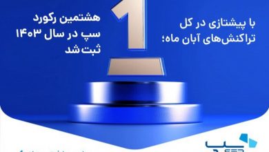 با پیشتازی در کل تراکنشهای آبان ماه؛ هشتمین رکورد سپ در سال ۱۴۰۳ ثبت شد
