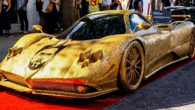 ساخت نسخهای از پاگانی زوندا با چهره لیونل مسی و صد هزار سکه طلا!