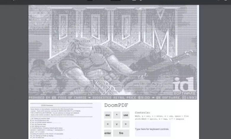 بازی Doom را این بار روی یک فایل PDF تجربه کنید! [تماشا کنید]