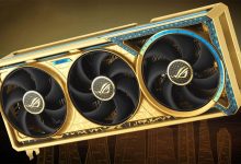 مدل طلایی RTX 5090 با خطاطی عربی و نماد شتر و آسمان‌خراش رونمایی شد