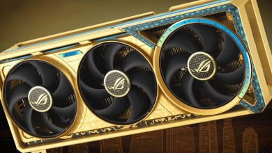 مدل طلایی RTX 5090 با خطاطی عربی و نماد شتر و آسمانخراش رونمایی شد